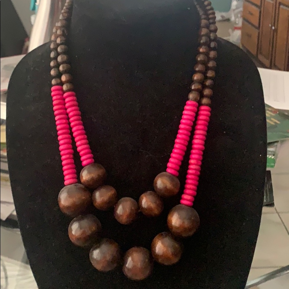 Brown & Pink Necklace